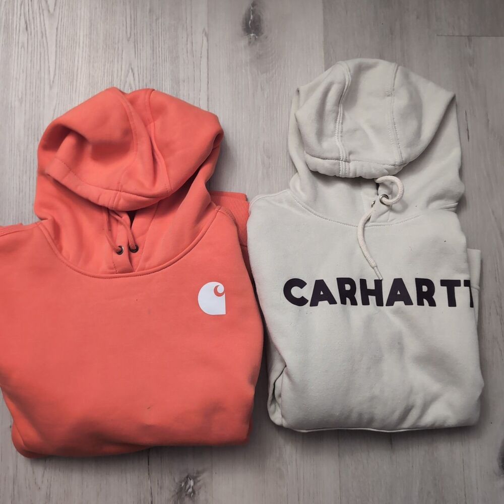 Lot Of 2 Carhartt Hoodie Women's XL Long Sleeve Hoodie Relaxed Fit Bundle Of 2